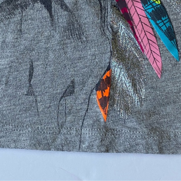 Girls Shirt Size 18 Months Free Spirit Horse Feathers OshKosh B’Gosh Gray EUC - Picture 9 of 13